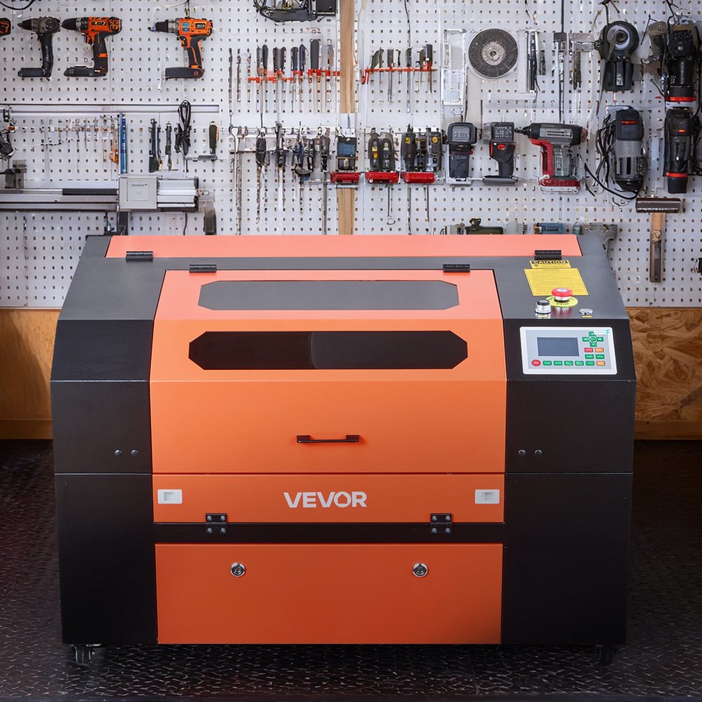 VEVOR 50W CO2 Laser Engraver, 20 x 12 in, CO2 Laser Engraver Cutter Machine with 4 Way Pass Air Assist, Engraving Cutting Machine, Compatible with LightBurn CorelDRAW RDWorks, for Wood Acrylic Glass
