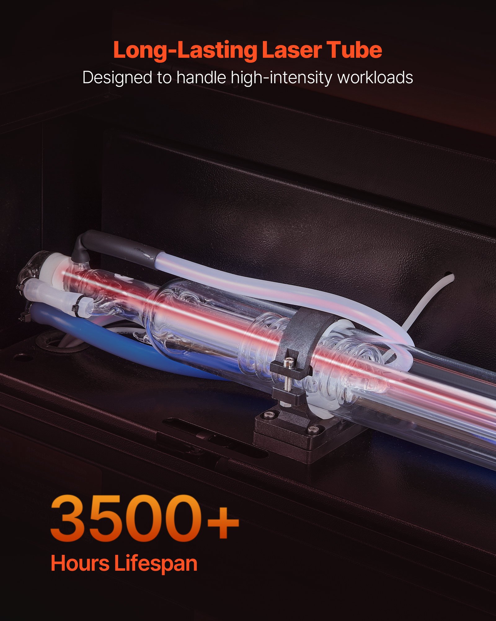 VEVOR 50W CO2 Laser Engraver, 500 x 300 mm, CO2 Laser Engraver Cutter Machine with 4 Way Pass Air Assist, Engraving Cutting Machine, Compatible with LightBurn CorelDRAW RDWorks, for Wood Acrylic Glass
