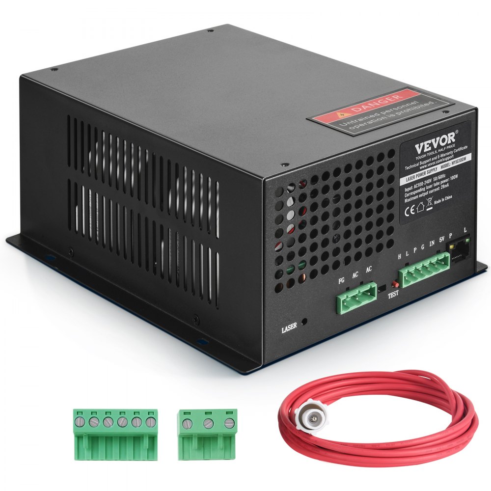 VEVOR CO2 Laser Power Supply for 100W Laser Tube Laser Engravers and Cutters