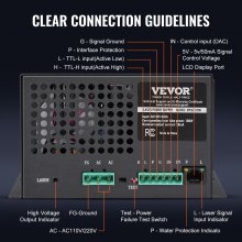 VEVOR CO2 Laser Power Supply for 100W Laser Tube Laser Engravers and Cutters