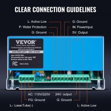 VEVOR CO2 Laser Power Supply for 40W Laser Tube Laser Engravers and Cutters