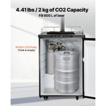 VEVOR CO2 Tank 4.41 lbs Aluminum Alloy Cylinder with DIN477 Valve TUV Approved