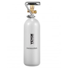 VEVOR CO2 Tank 4.41 lbs Aluminum Alloy Cylinder with DIN477 Valve TUV Approved