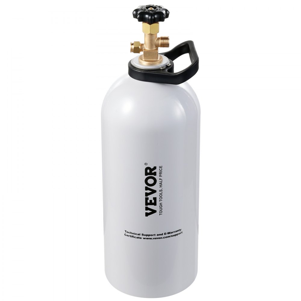 VEVOR CO2 Tank, 10 lbs New Aluminum Alloy Cylinder, CO2 Air Tank with Light Spray Coating, CGA320 Valve, Handle & Adjustable Pressure, DOT Approved Cylinder for Draft Beer Dispensing and Soda Maker
