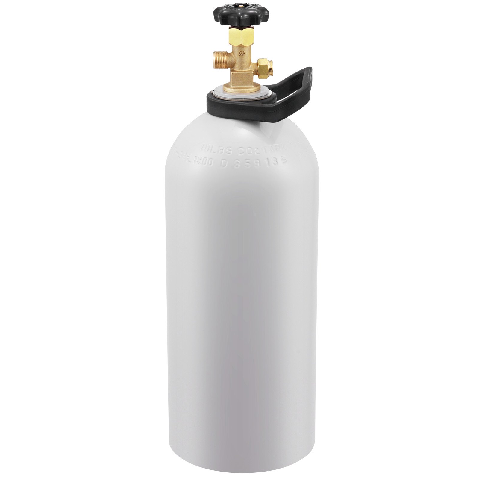 VEVOR CO2 Tank, 10 lbs New Aluminum Alloy Cylinder, CO2 Air Tank with Light Spray Coating, CGA320 Valve, Handle & Adjustable Pressure, DOT Approved Cylinder for Draft Beer Dispensing and Soda Maker