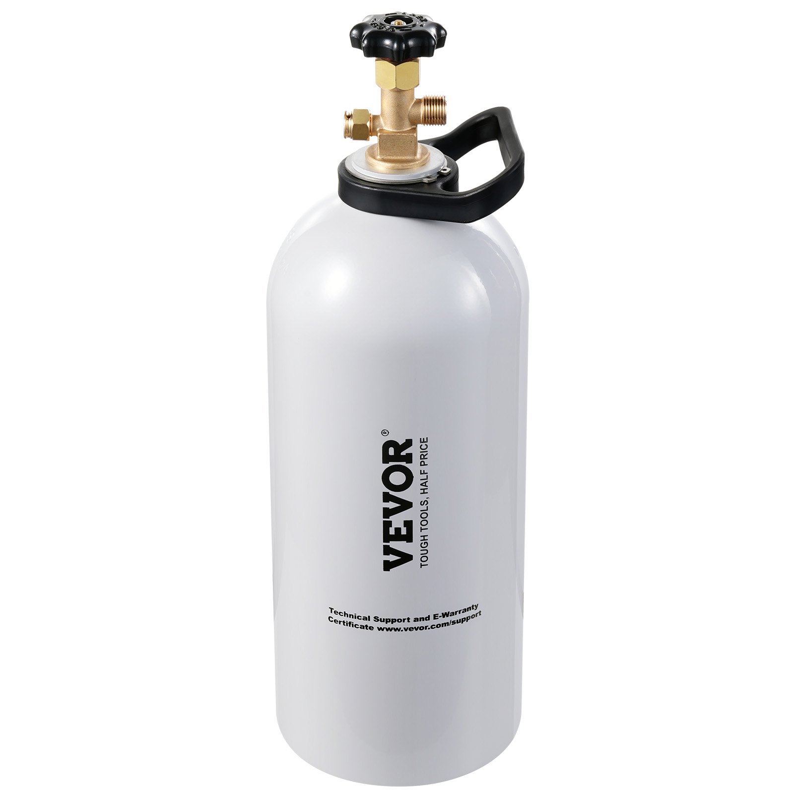 VEVOR CO2 Tank, 10 lbs New Aluminum Alloy Cylinder, CO2 Air Tank with Light Spray Coating, CGA320 Valve, Handle & Adjustable Pressure, DOT Approved Cylinder for Draft Beer Dispensing and Soda Maker