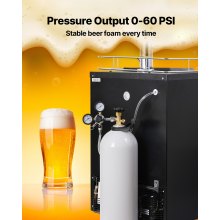 Réservoir de CO2 VEVOR 20 lb Nouveau cylindre en alliage d'aluminium avec tube siphon approuvé DOT