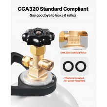 CO2 Tank 20 lbs New Aluminum Alloy Gas Cylinder with Siphon Tube DOT Approved