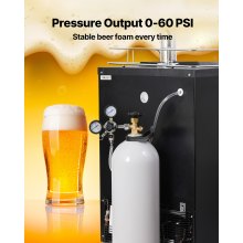 Réservoir de CO2 VEVOR Cylindre en alliage d'aluminium de 20 lb avec valve CGA320 pour bière pression