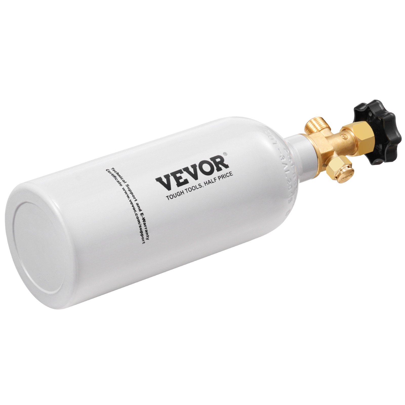 VEVOR CO2 Tank, 2.5 lbs New Aluminum Alloy Cylinder, CO2 Air Tank with Light Gray Spray Coating, CGA320 Valve & Adjustable Pressure, DOT Approved Cylinder for Draft Beer Dispensing and Soda Maker