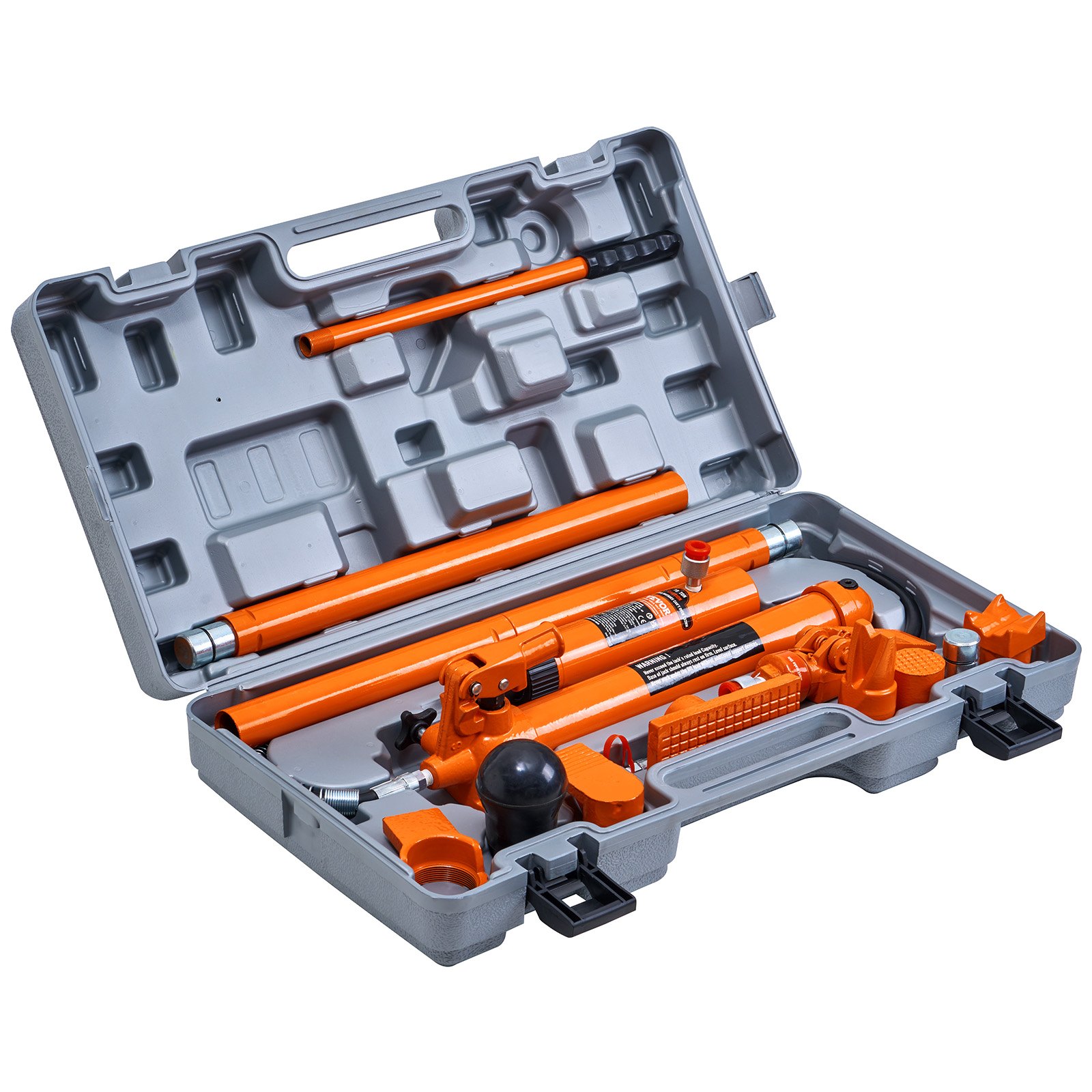 VEVOR 10 Ton Porta Power Kit, Portable Hydraulic Jack with 4.6 ft/1.4 m Oil Hose, Auto Body Frame Repair Kit with Storage Case for Car Repair, Truck, Farm