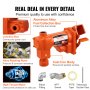 VEVOR Fuel Transfer Pump, 12V DC 20 GPM 1/4 HP, Gasoline Extractor Pump with Automatic Nozzle, Discharge Hose & Suction Pipe for Gasoline, Diesel, Kerosene, Ethanol & Methanol Blends, and Biodiesel