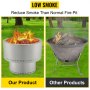 VEVOR Smokeless Fire Pit, Stainless Steel Stove Bonfire, Large 13.5 inch Diameter Wood Burning Fire Pit, Outdoor Stove Bonfire Fire Pit, Portable Smokeless Fire Bowl for Picnic Camping Backyard Silver