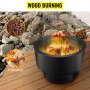VEVOR Smokeless Fire Pit, Carbon Steel Stove Bonfire, Large 13.5 inch Diameter Wood Burning Fire Pit, Outdoor Stove Bonfire Fire Pit, Portable Smokeless Fire Bowl for Picnic Camping Backyard Black