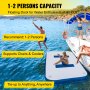 Vevor Inflatable Dock Platform Inflatable Dock 6'x4'x6" Floating Dock W/ Pump