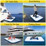 Vevor Inflatable Dock Platform Inflatable Dock 6'x4'x6" Floating Dock W/ Pump