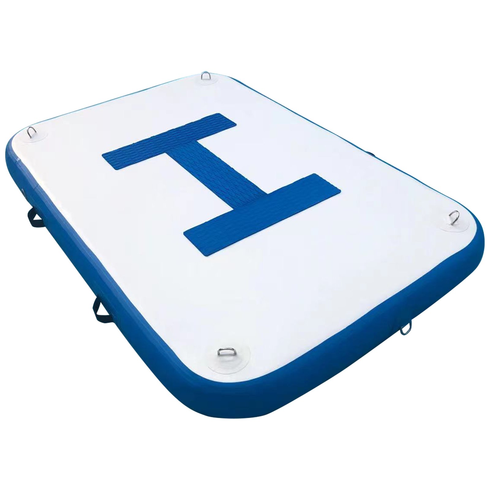 Vevor Inflatable Dock Platform Inflatable Dock 6'x4'x6" Floating Dock W/ Pump
