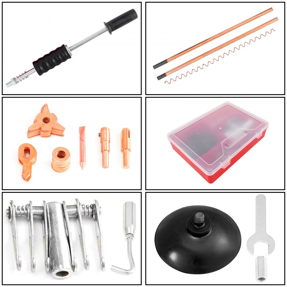 VEVOR 3500A Vehicle Panel Spot Puller Dent Spotter F90E 3500A Dent Puller Multifunctional Spot Welder Repair Kit Additive Kit