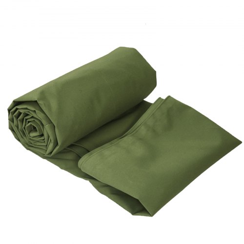 VEVOR 8ft x 12ft Olive Drab Canvas Heavy Duty 18 oz Cotton Material Tarpaulin Tarp Waterproof and Breathable for All Purpose, Green