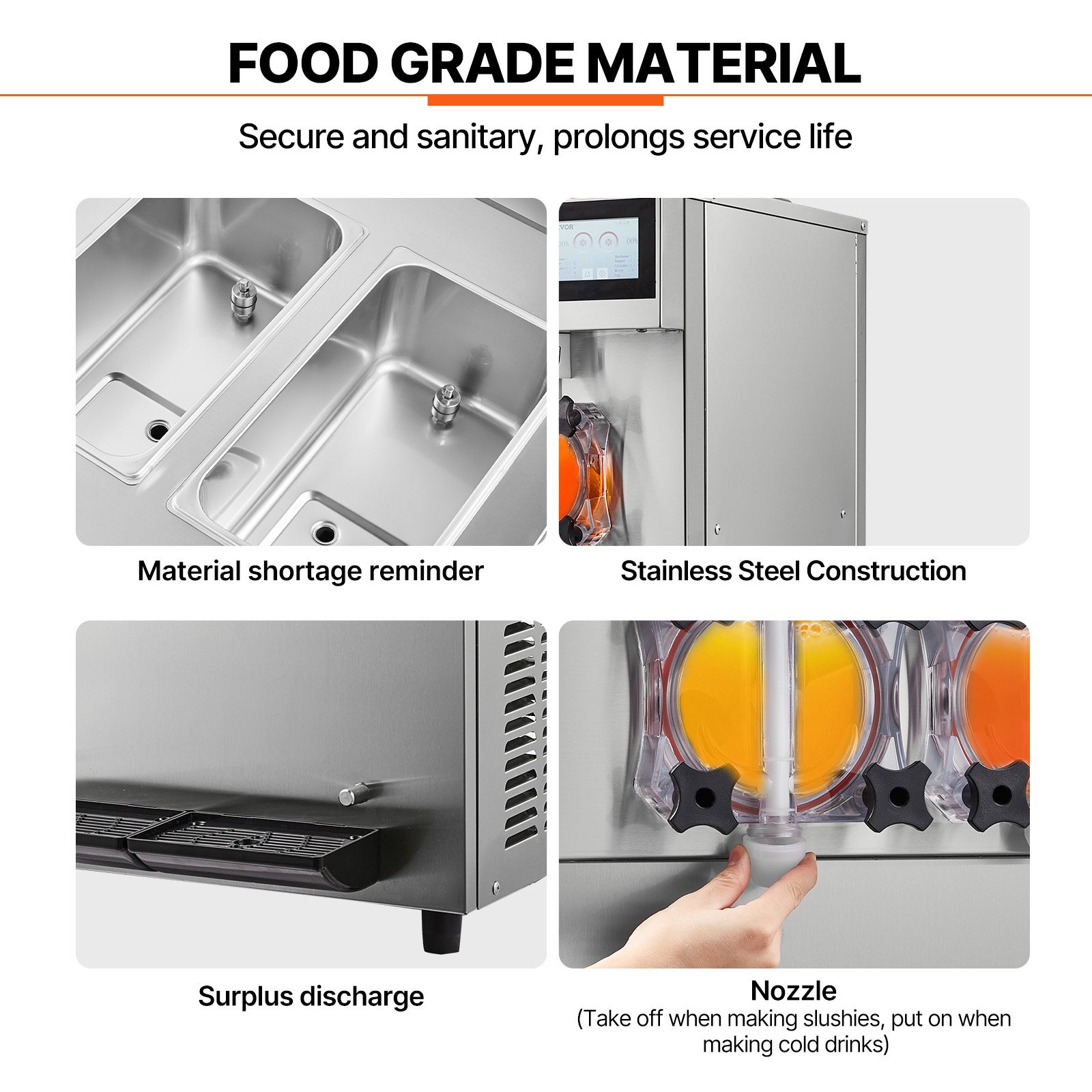 VEVOR Commercial Slushy Machine, 2 x 12L / 3.17 Gal Double Tanks, Cool and Freeze Modes, Stainless Steel Margarita Smoothie Frozen Drink Maker, Slushie Machine for Party Cafes Restaurants Bars Home