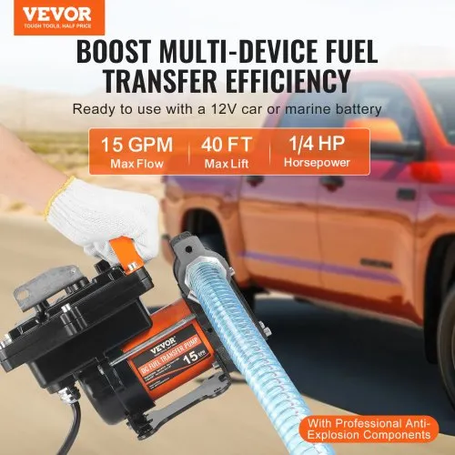 Kütusepump 12 V, 57 l/min, automaatpüstoliga — pilt 2