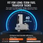 VEVOR üzemanyag-továbbító szivattyú 12V 15 GPM 1/5 LE dízelszivattyú automatikus üzemanyag-fúvókával