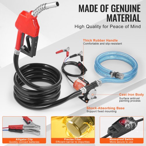 Pompa Di Trasferimento Diesel VEVOR 40L/min - 220V, Autoadescante, Con Contatore Litri, Per Gasolio E Cherosene - Foto 7