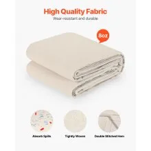 Canvas Drop Cloth 4 x 12 ft All Purpose Painters Cotton Tarp for Painting