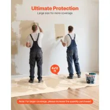 Canvas Drop Cloth 4 x 12 ft All Purpose Painters Cotton Tarp for Painting