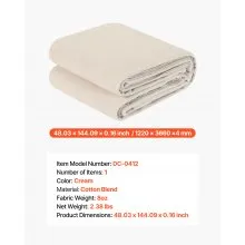 Canvas Drop Cloth 4 x 12 ft All Purpose Painters Cotton Tarp for Painting