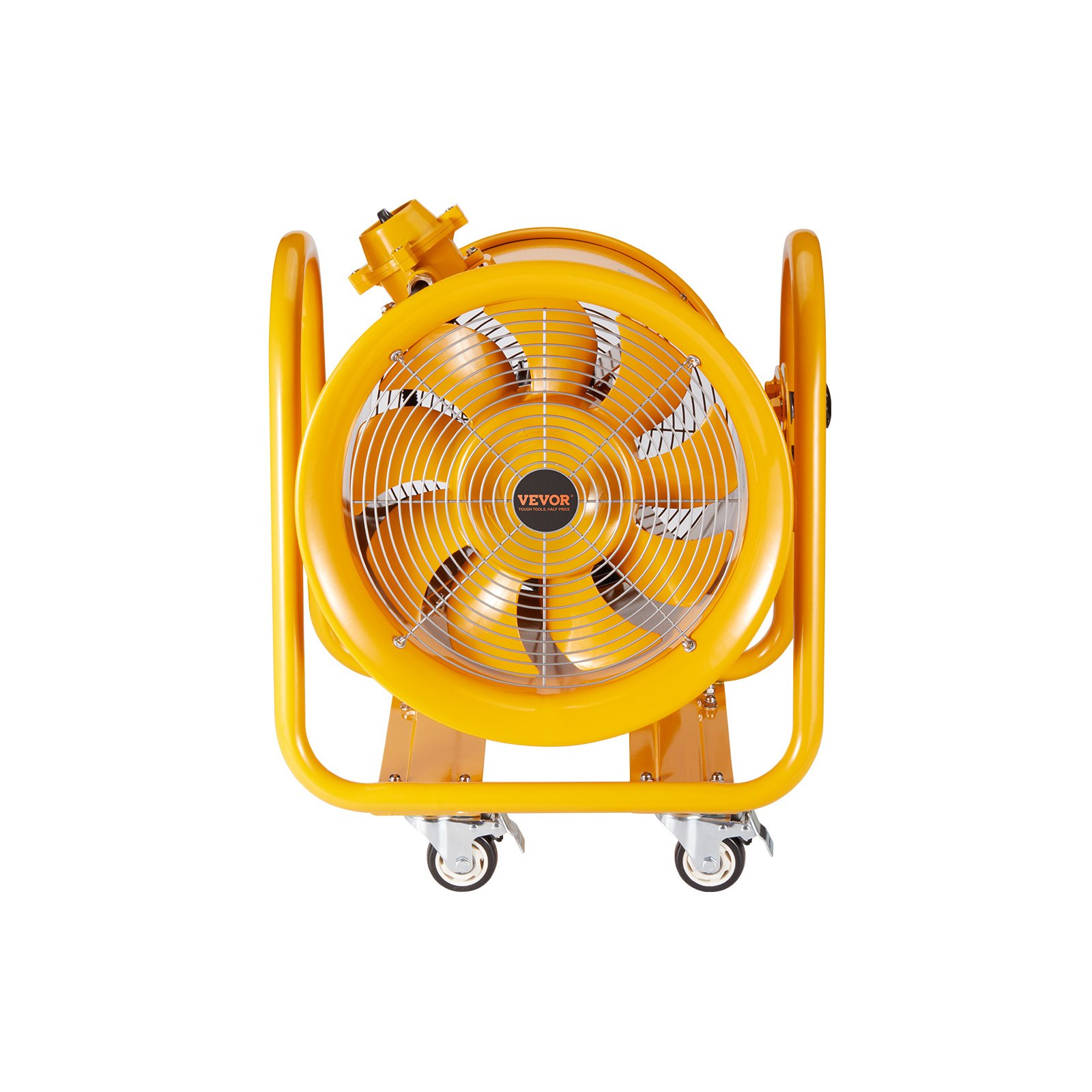VEVOR Portable Ventilator, 16" Heavy Duty Cylinder Fan, 1100W Strong Shop Exhaust Fan 4240CFM, 16.4ft Power Cord (No charging head), Industrial Utility Blower for Sucking Dust, Smoke Home/Workplace