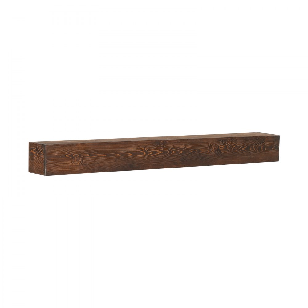 VEVOR Fireplace Mantel, 60" x 8" x 6", 50 lbs Weight Capacity, Natural Wood Mantel for Over Fireplace, Wall Mounted Floating Farmhouse Shelf, Handcrafted Fireplace Mantel for Wall Decor, Natural Brown