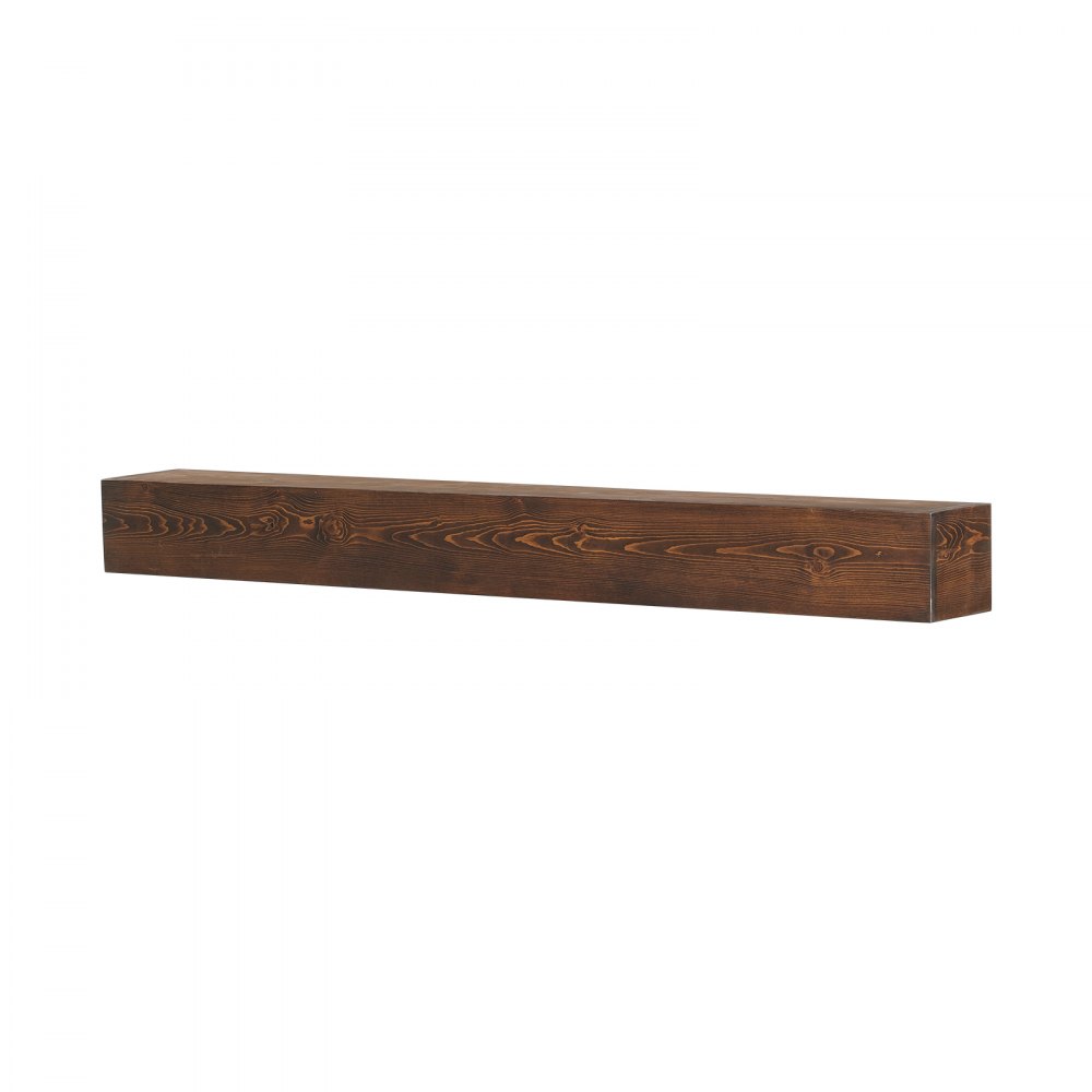 VEVOR Fireplace Mantel, 60" x 8" x 6", 50 lbs Weight Capacity, Natural Wood Mantel for Over Fireplace, Wall Mounted Floating Farmhouse Shelf, Handcrafted Fireplace Mantel for Wall Decor, Natural Brown