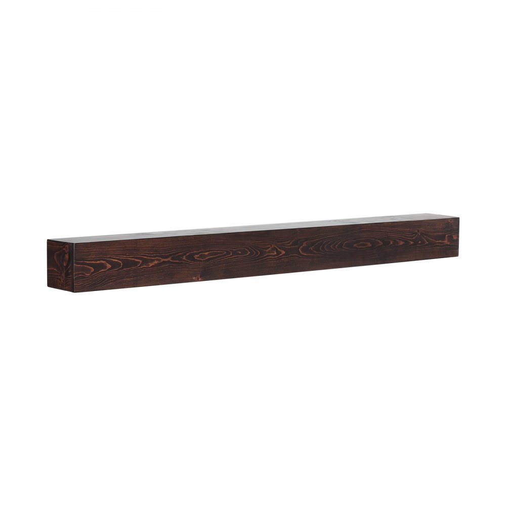 Repisa para chimenea VEVOR, 183,88 cm x 20,32 cm x 13,78 cm, capacidad de peso de 22,7 kg, repisa de madera natural para sobrechimenea, estante flotante de pared estilo rústico, repisa artesanal para decoración de pared, marrón rústico