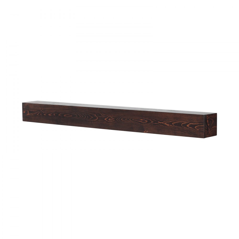 Repisa para chimenea VEVOR, 183,88 cm x 20,32 cm x 13,78 cm, capacidad de peso de 22,7 kg, repisa de madera natural para sobrechimenea, estante flotante de pared estilo rústico, repisa artesanal para decoración de pared, marrón rústico