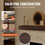 VEVOR Fireplace Mantel, 72" x 8" x 5", 50 lbs Weight Capacity, Natural Wood Mantel for Over Fireplace, Wall Mounted Floating Farmhouse Shelf, Handcrafted Fireplace Mantel for Wall Decor, Light Brown