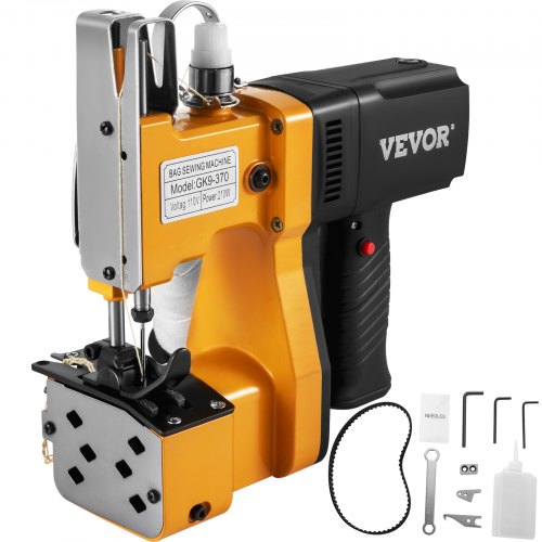 VEVOR Portable Bag Closer Sewing Machine Electric Bag Closing Sewing Sealing Stitching Machine 220V Portable Bag Closer Sewing Machine for Express Bag Woven Bag Burlap Bag Blanket Leather Paper Bag