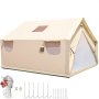 VEVOR Canvas Wall Tent 10x12ft, Wall Tent with PVC Storm Flap, Large Canvas Wall Tent Waterproof, Camping Canvas Tents With Stove Hole for 6-8 people Outdoor Camping Hiking Party Hunting