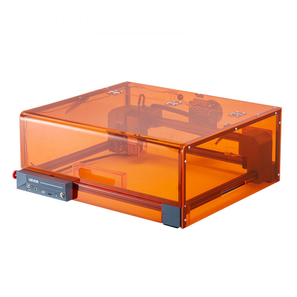 VEVOR Laser Engraver, 10W, Laser Engraving and Cutting Machine with Enclosure, Laser Cutter Engraver Machine, 11.8 x 11.8 in Working Area, 7000 mm/min, for Wood, Leather, Glass, Certain Metal, Class 1