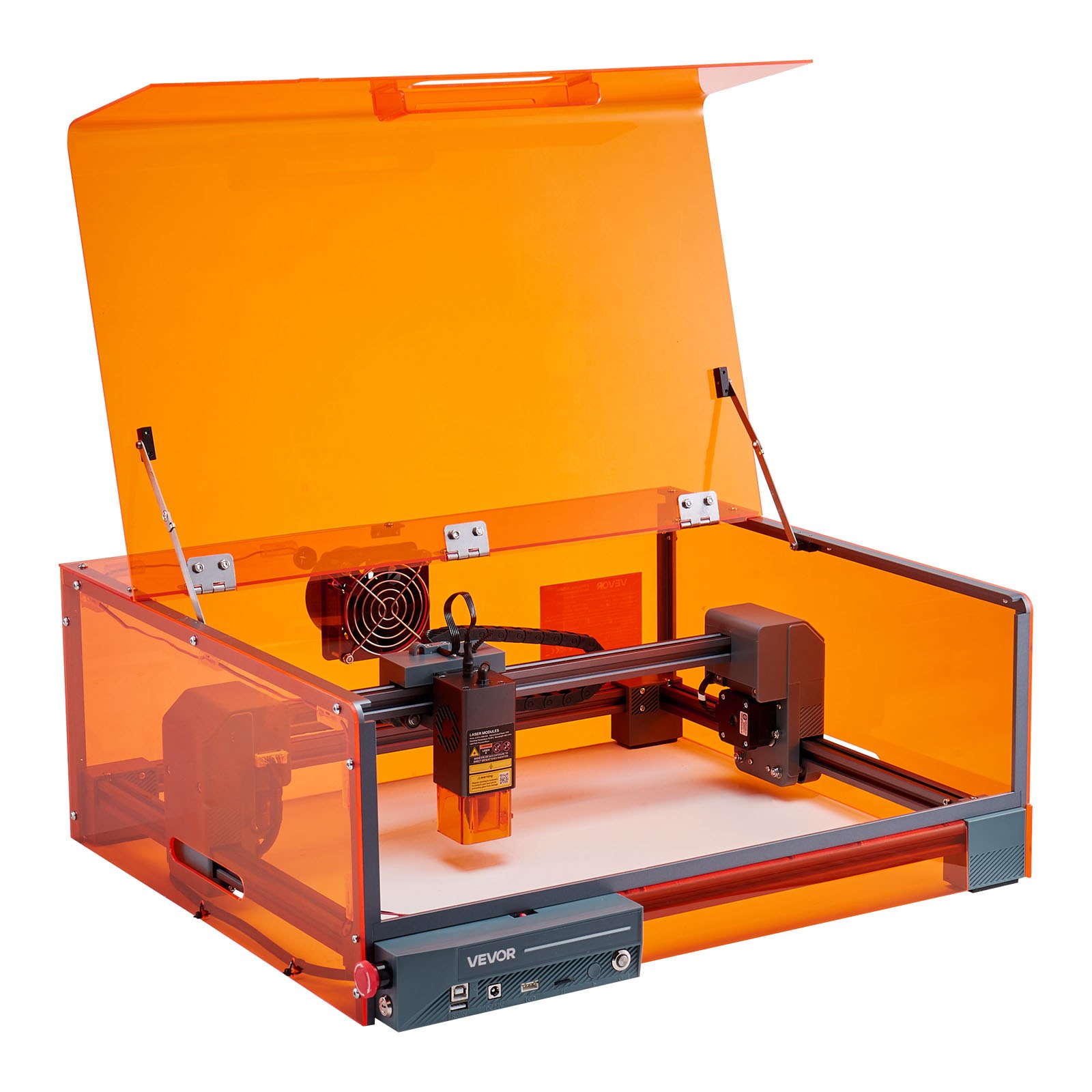 VEVOR Laser Engraver, 10W, Laser Engraving and Cutting Machine with Enclosure, Laser Cutter Engraver Machine, 11.8 x 11.8 in Working Area, 7000 mm/min, for Wood, Leather, Glass, Certain Metal, Class 1