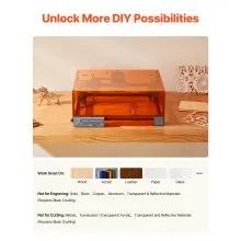 VEVOR Laser Engraver, 10W, Laser Engraving and Cutting Machine with Enclosure, Laser Cutter Engraver Machine, 300 x 300 mm Working Area, 7000 mm/min, for Wood, Leather, Glass, Certain Metal, Class 1