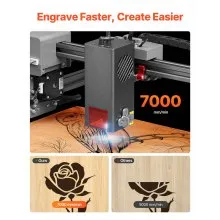 VEVOR Laser Engraver, 20W, Laser Engraving and Cutting Machine with Enclosure, Laser Cutter Engraver Machine, 7000 mm/min, 300 x 300 mm Working Area, for Wood, Leather, Glass, Certain Metal, Class 1