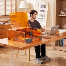 VEVOR Laser Engraver, 20W, Laser Engraving and Cutting Machine with Enclosure, Laser Cutter Engraver Machine, 7000 mm/min, 300 x 300 mm Working Area, for Wood, Leather, Glass, Certain Metal, Class 1