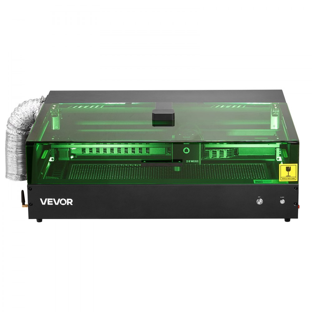 VEVOR Laser Engraver, 20W, Laser Engraving and Cutting Machine with Enclosure Camera, Laser Cutter, 36000 mm/min, 500 x 320 mm Working Area, for Wood, Leather, Glass, Paper, Certain Metal, Class 1