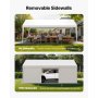 Carport Car Canopy 10x20FT Heavy Duty Outdoor Car Shelter with Sidewalls White