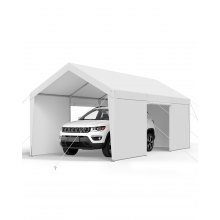 Carport Car Canopy 10x20FT Heavy Duty Outdoor Car Shelter with Sidewalls Grey