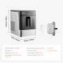 VEVOR Countertop Ice Maker, 32 Cubes Ready in 15 Mins, 46lbs in 24Hrs, Self-Cleaning Portable Ice Maker with Convenient Ice Transfer, Ice Machine with 3 Sizes Ice Cube for Home Kitchen Office Party