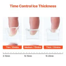 Portable Countertop Ice Maker 50Lbs/24H Self-Cleaning with 3 Sizes Ice Cube