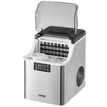 VEVOR Portable Countertop Ice Maker 45Lbs/24H Self-Cleaning with Scoop Basket