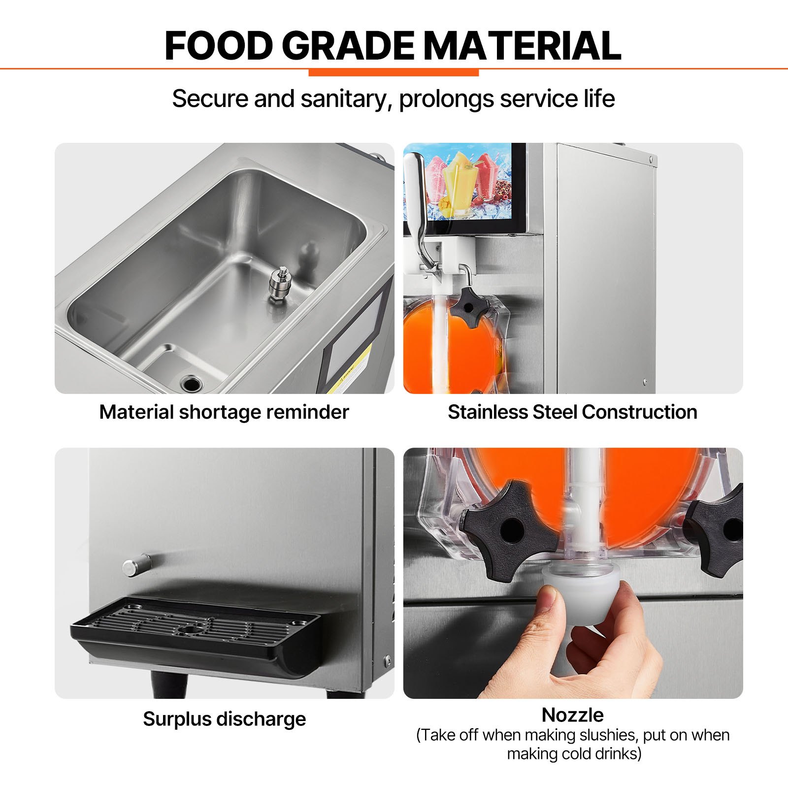 VEVOR Commercial Slushy Machine, 12L / 3.17 Gal Single Tank, Cool and Freeze Modes, Stainless Steel Margarita Smoothie Frozen Drink Maker, Slushie Machine for Party Cafes Restaurants Bars Home